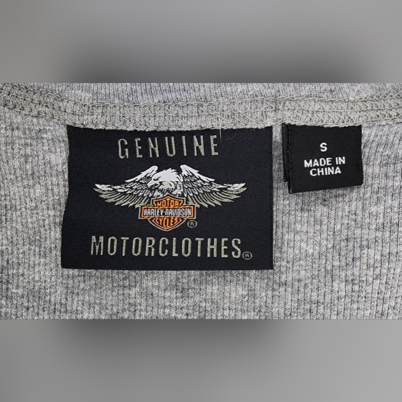 Harley Davidson Gray Tank Top Women's Size Small Sparkly Willie G Logo - Picture 4 of 7